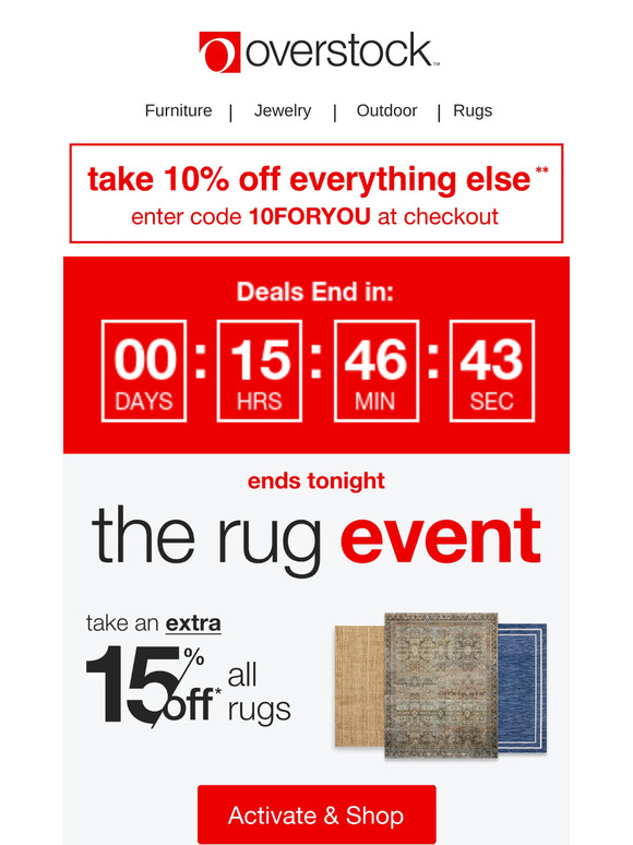 The Rug Event Ends Tonight 🚨