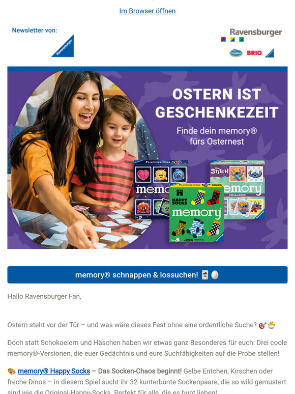 Frohe Ostern und viel Spaß beim memory®-Suchen! 🐰🥚🎉
