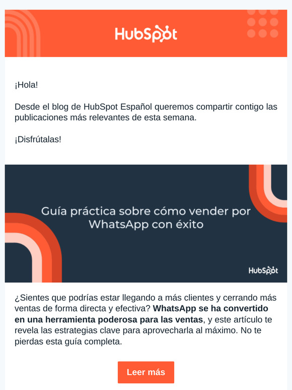 Esta semana en el blog de HubSpot Español: desbloquea un nuevo canal de ventas: WhatsApp