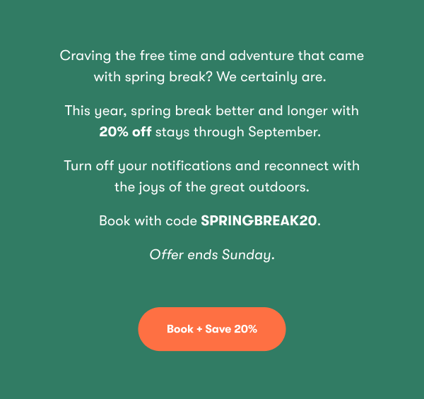 Craving the free time and adventure that came with spring break?