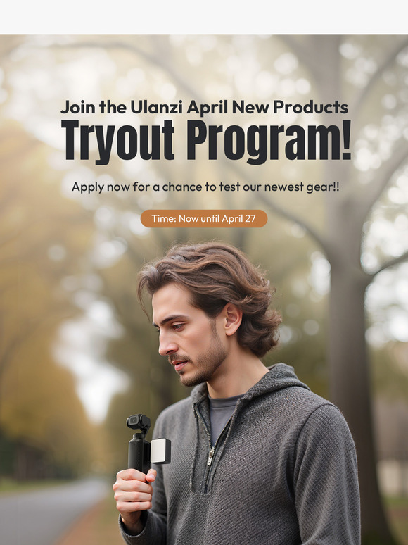 Try Ulanzi's Creator Gear for Free – Apply Now! 🎥
