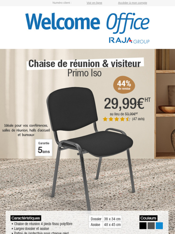 Chaise Primo Iso à 29,99€HT
