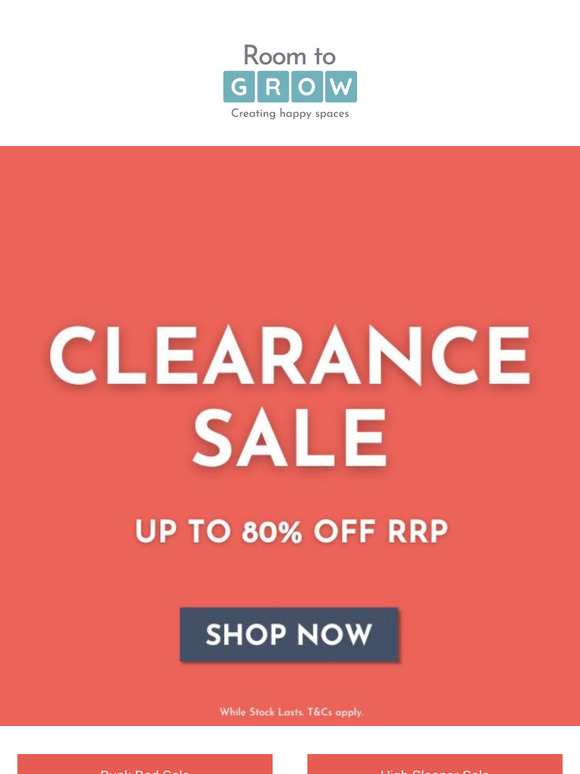 Clearance Sale now on