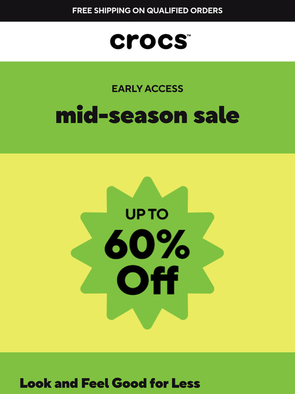 Get early access as a Crocs Club member!