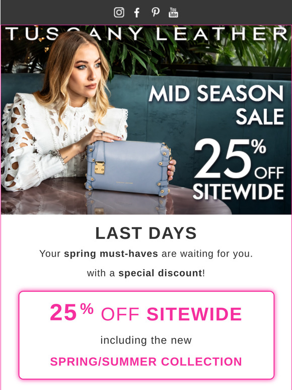⏳ LAST DAYS! 25% off sitewide