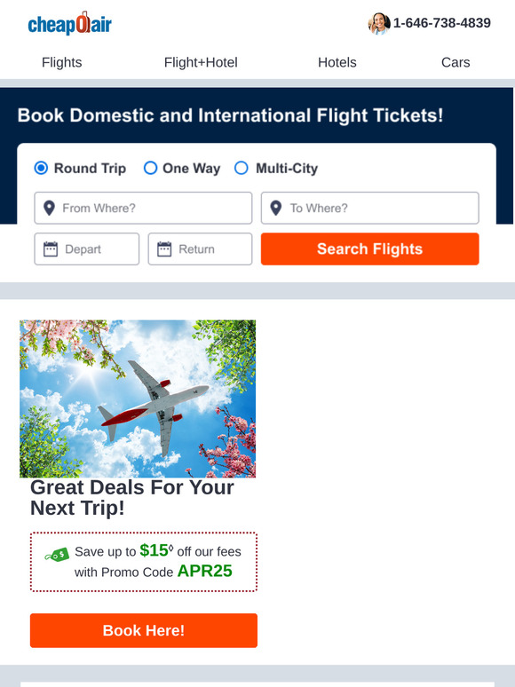 ✈  Great Deals For Your Next Trip!