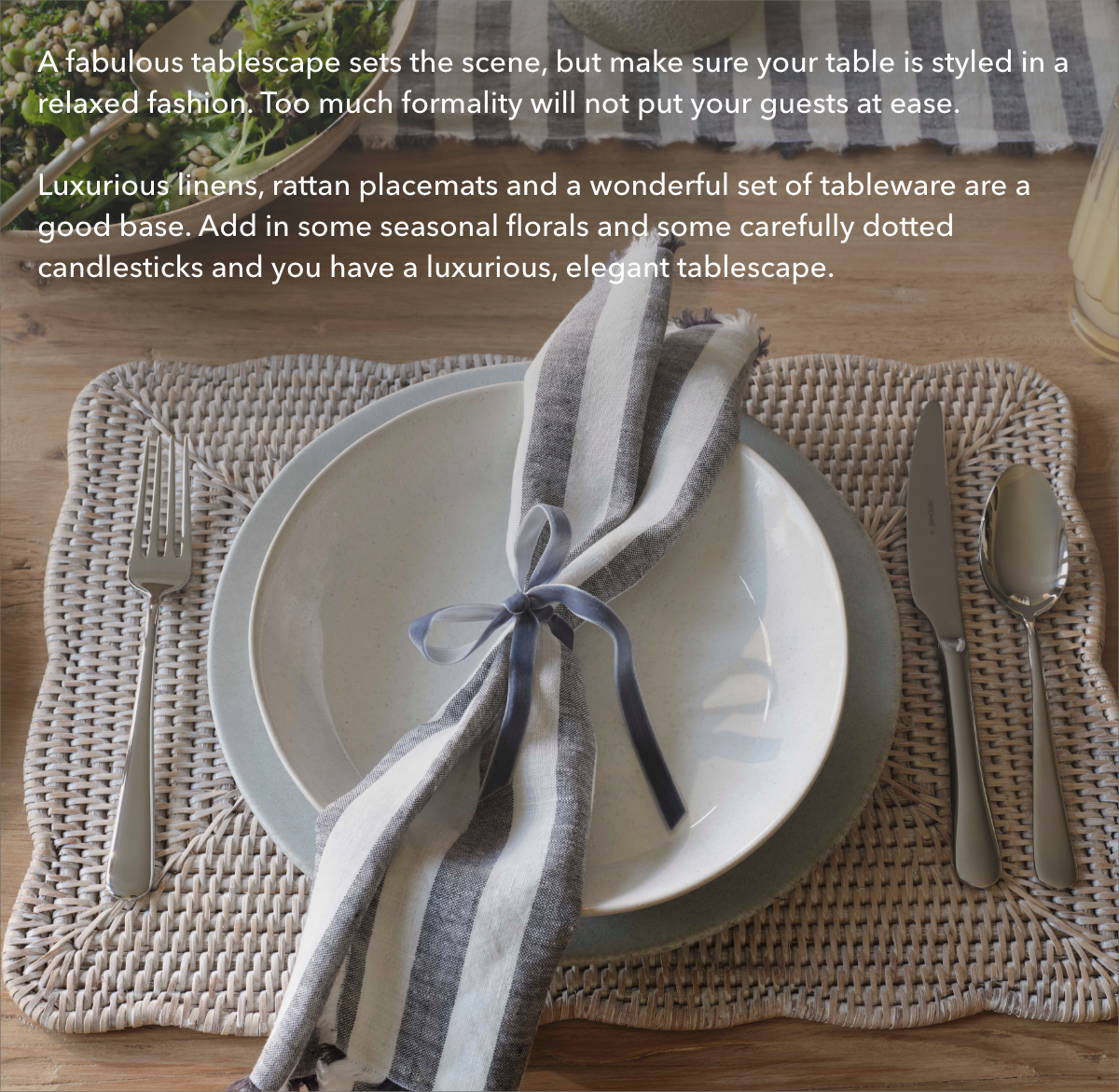 A fabulous tablescape sets the scene...
