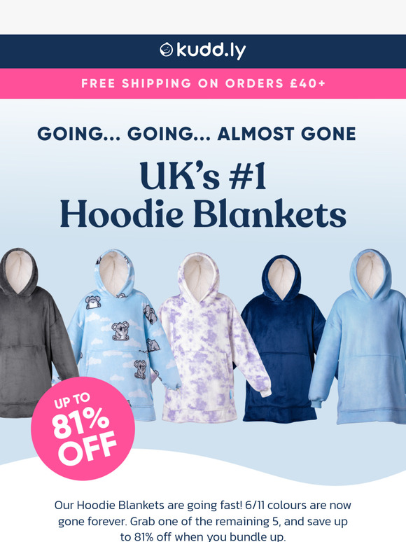 Going fast... UK's #1 Hoodie Blankets up to 81% OFF 🏃‍♀️