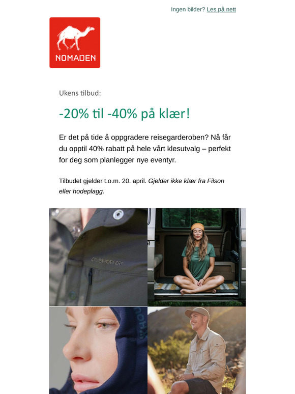 Opptil -40% på klær! ✨