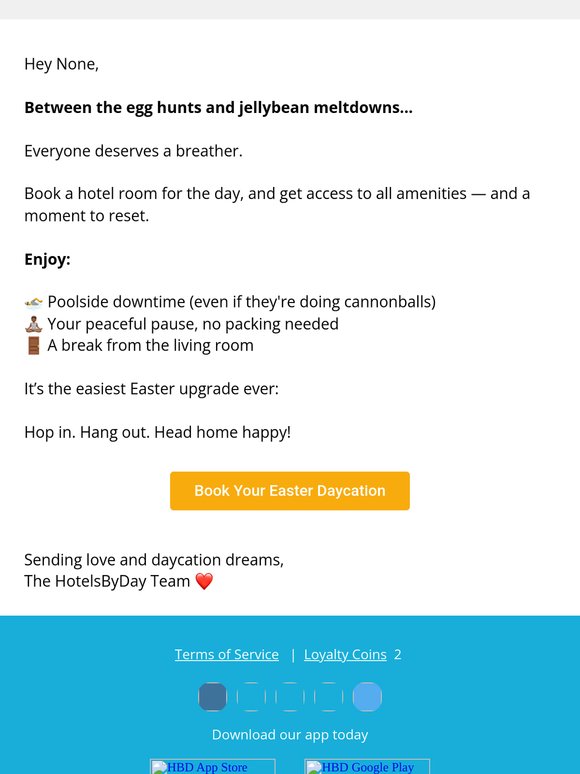 🐰 Tired Parents? Sugared-Up Kids? Try a Daycation