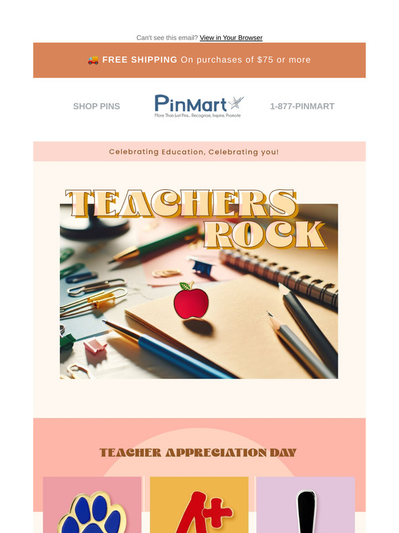 Honor Educators, Get A Free Pin Set! 🍎