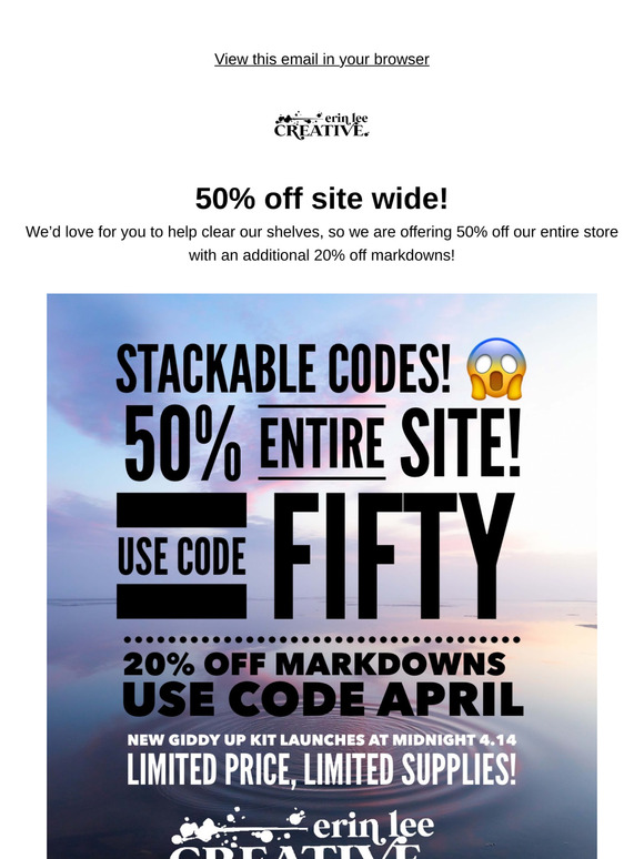 50% Off Entire Site + New Kit! 😍