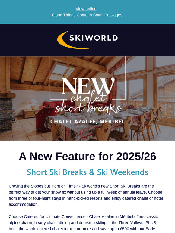 Short Chalet Ski Breaks ⛷️ NEW For 2025/26