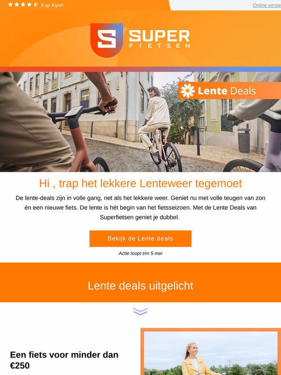 Goed weer? Goede (Lente) deals bij Superfietsen