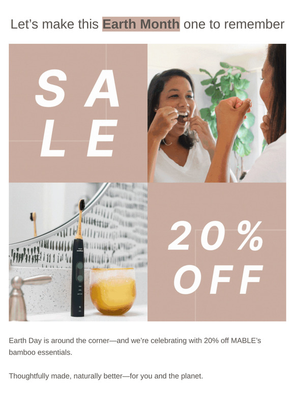 Your Earth Month Refresh → 20% Off