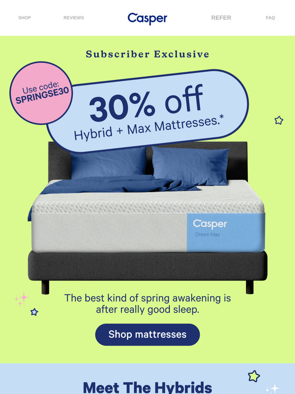 30% off Hybrid + Max Mattresses Is Here!