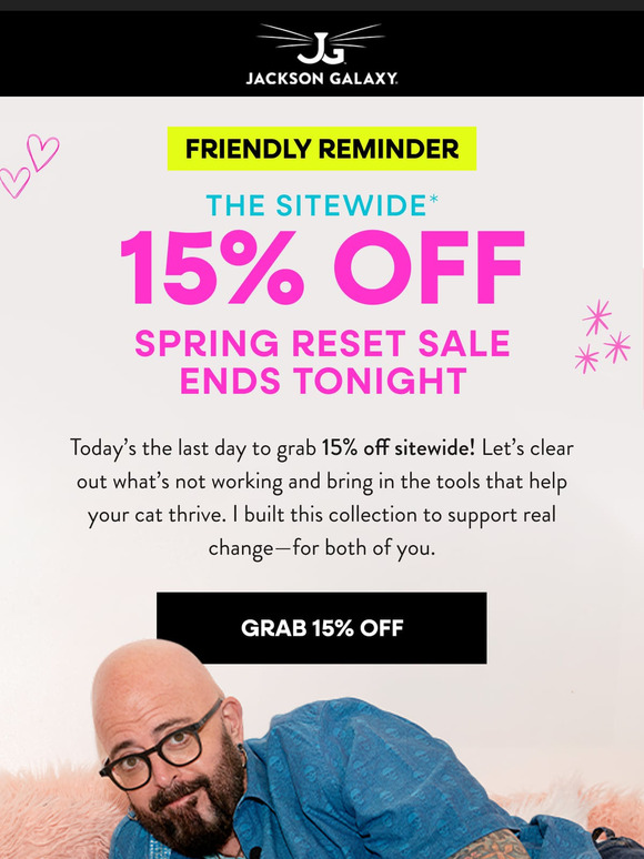 15% Off Sitewide Ends TONIGHT 🕕