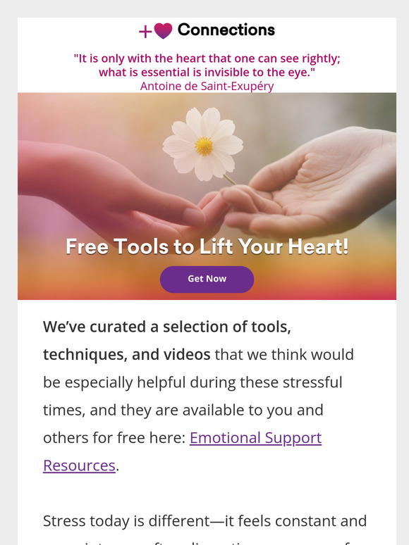 +♥ Connections: Free Resources, Power of Love, What’s New in the App