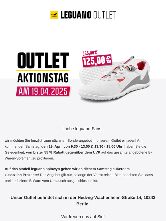 Am 19.04.2025  ist der nächste Aktionstag im Outlet Berlin