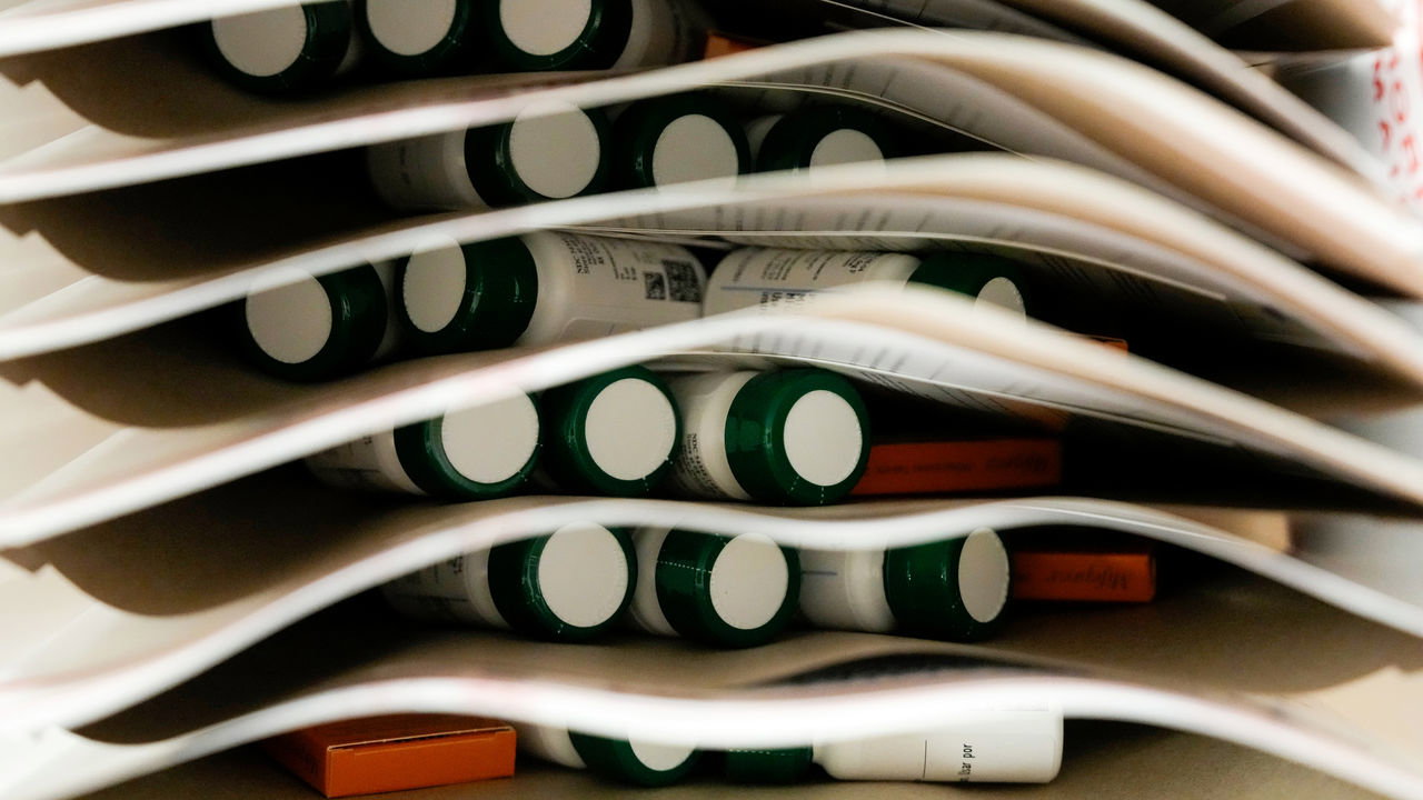 Open packages containing abortion pills, ready to be delivered.