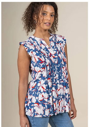 Sleeveless Button Up Blouse