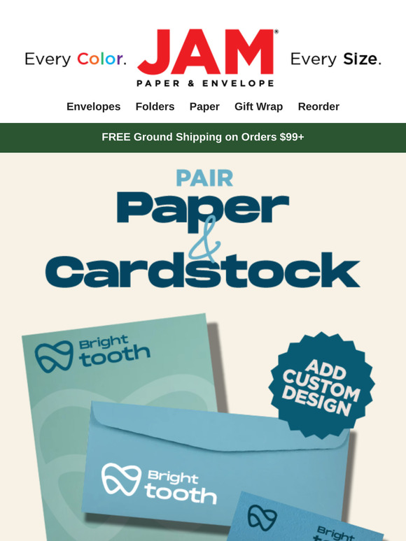 Shop quality paper and cardstock on JAM. Customization available for your stationery. ✍
