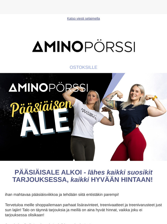 PÄÄSIÄISEN paras ALE: lisäravinteita, treenivaatteet ja paljon varusteita jopa -50% 🤩