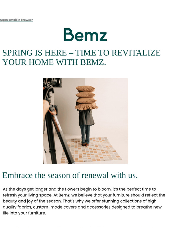 Be You, Be Spring: Transform your home with Bemz's fabrics & accessories