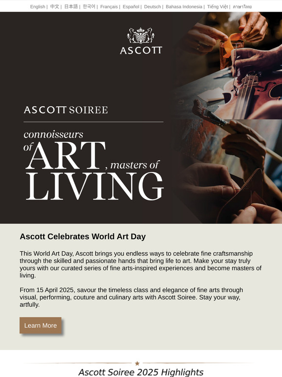 Connoisseurs of Art, Masters of Living