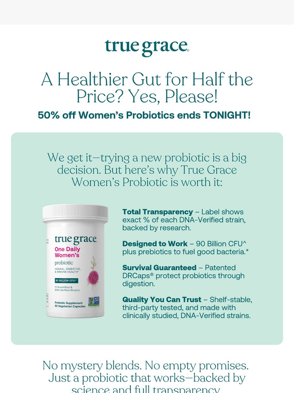 50% off Women's Probiotics ends TONIGHT!