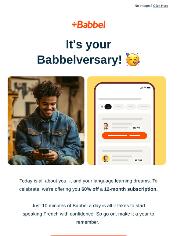 Happy Babbelversary! Celebrate with a gift 🎁