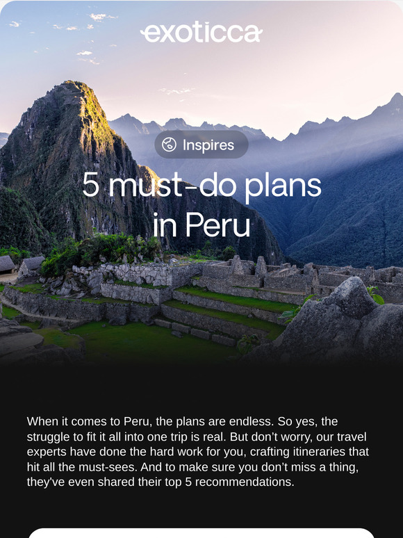 🦙 Peru in 5 perfect plans
