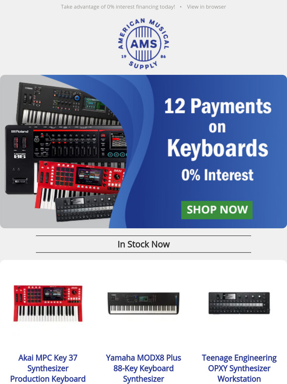 Get Your New Keys Now 🎹 12-Pay on Top Keyboards