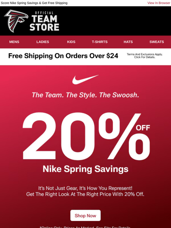 Gear Check: 20% Off Falcons Nike Styles