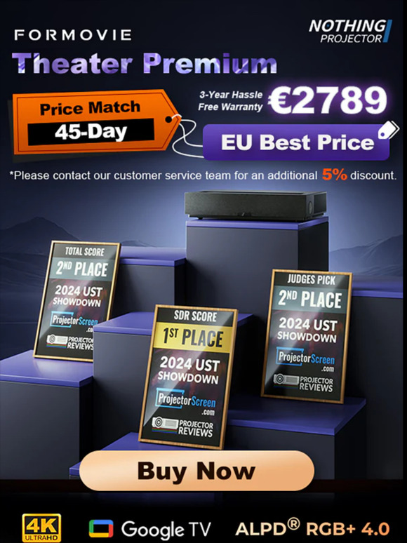 Hot Deal Alert! Formovie Theater Premium for €2789 with €1149 Free Gifts 🎁✨
