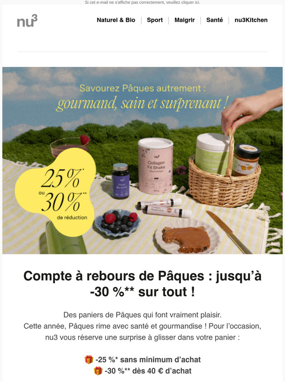 —, c’est le moment : -30 % pour Pâques !