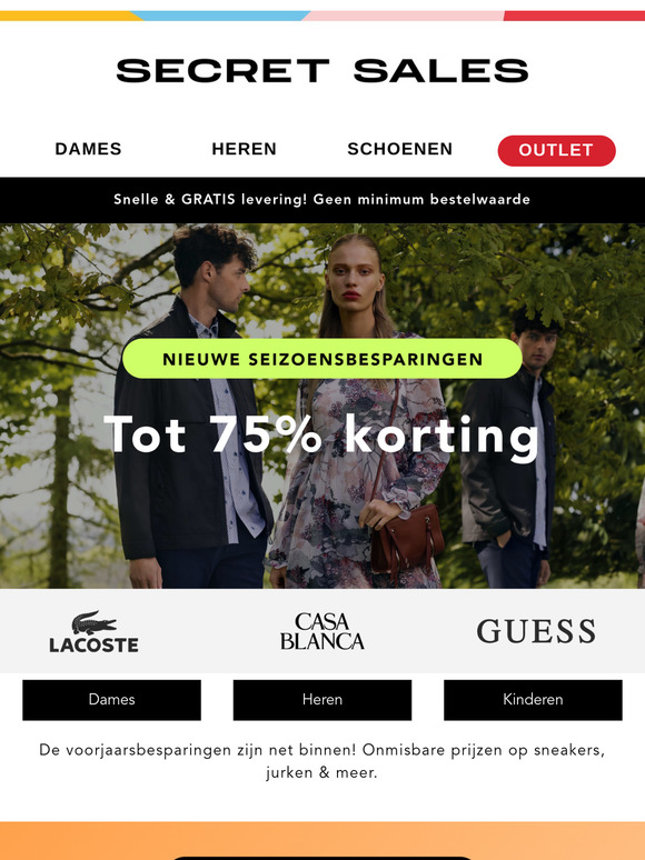 Nieuw. Lente. KORTINGEN! Tot 75% korting op jouw nieuwe lente-essential