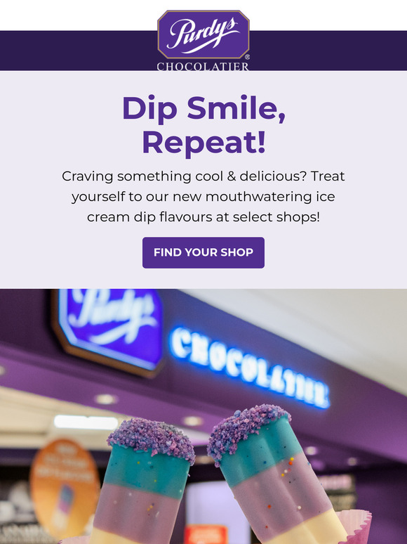 New ice cream dips in select shops!
