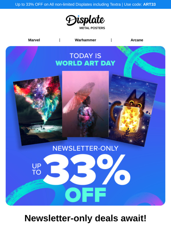 🧑‍🎨  Shop Displates up to 33% OFF!