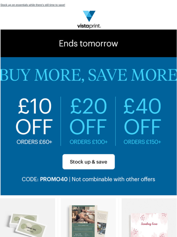 Buy More ➨ Save More | £40 off orders over £150