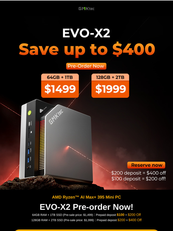 💥Global Launch! GMKtec EVO-X2 Pre-sale LIVE - AMD Ryzen™ AI Max+ 395