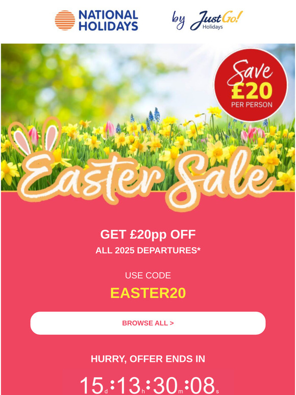 Easter flash sale: Cracking breaks from £79pp