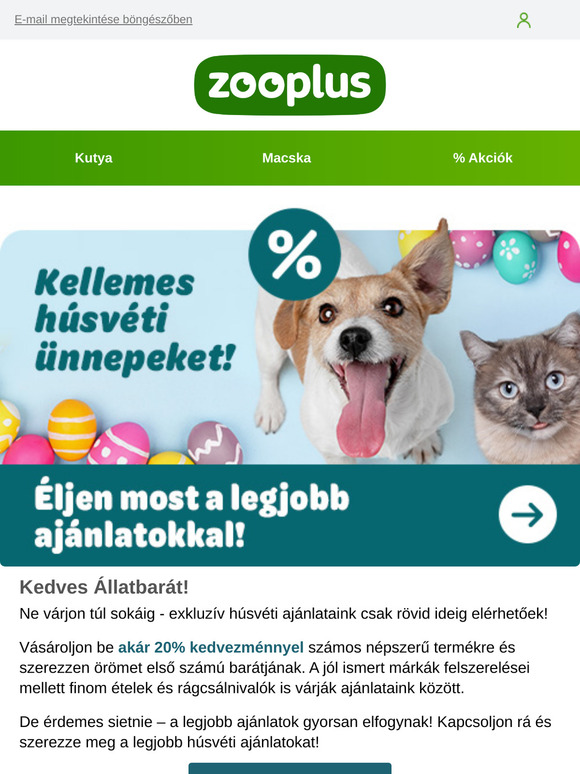 Utolsó esély: akár 20% húsvéti kedvezmény! 🐣