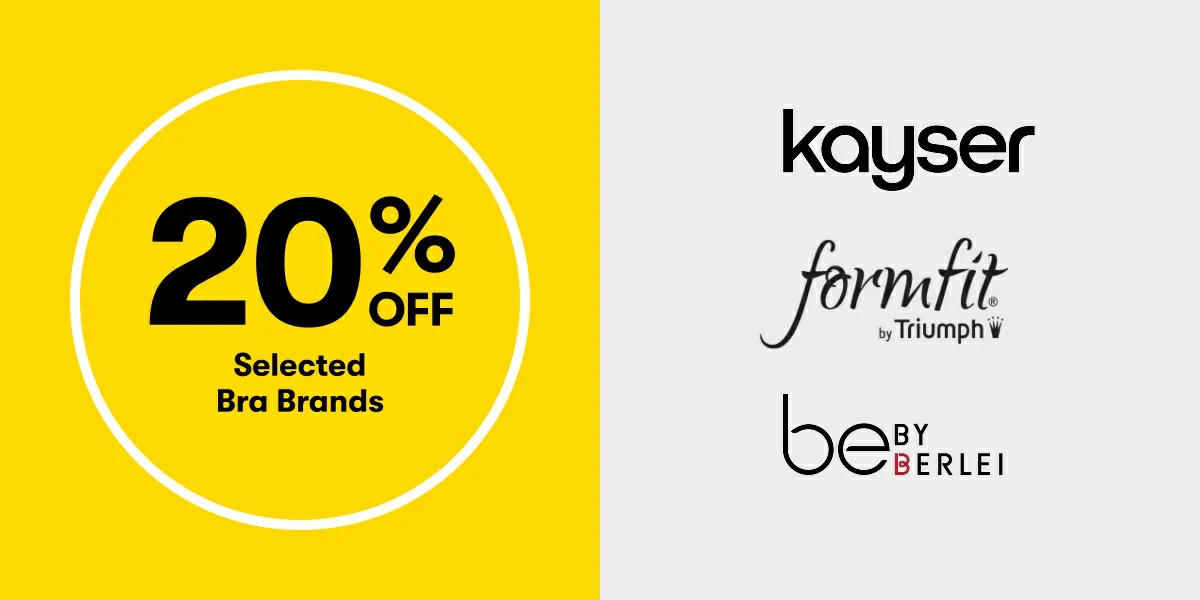 20% off selected Bra Brands