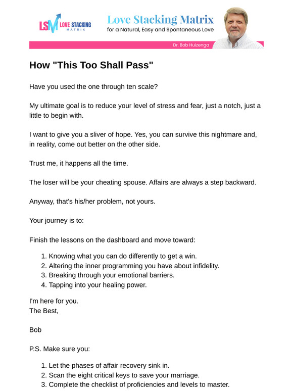 How "This Too Shall Pass"