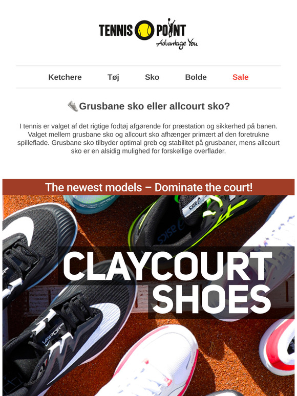 👉Grusbane sko eller allcourt sko? Spar op til 40% nu
