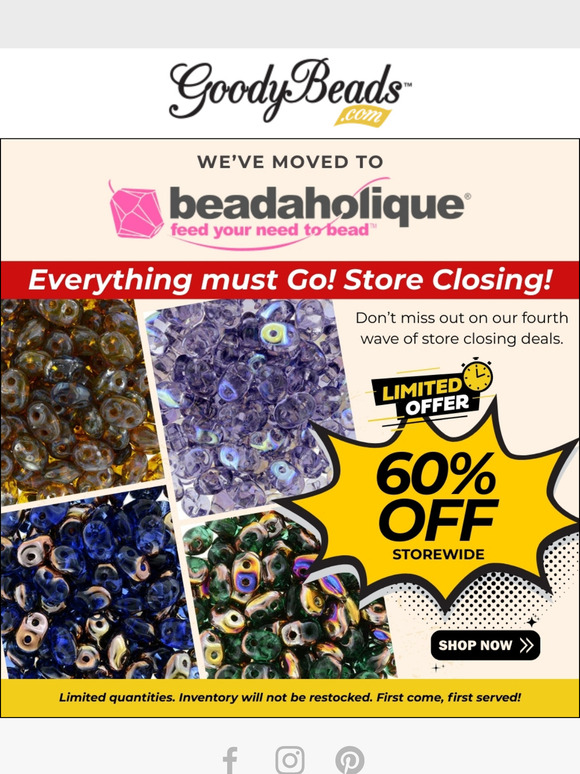 Last day of 60% OFF: Store Closing⏳