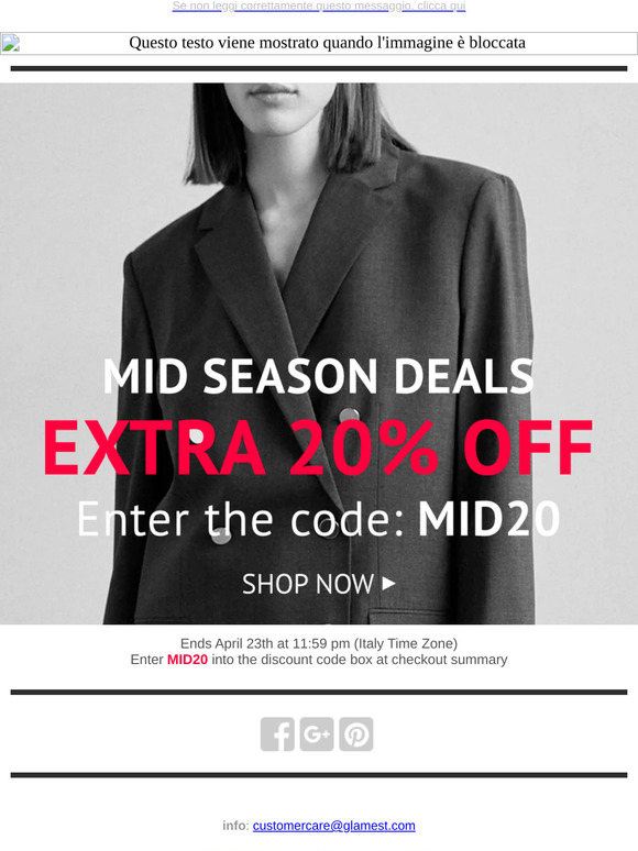 Mid Season Deals: EXTRA 20% off everything
