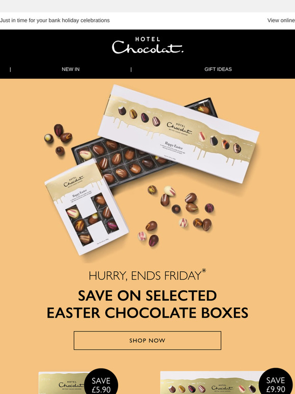 Save up to £9.90 on Easter chocolate boxes –  3 days only