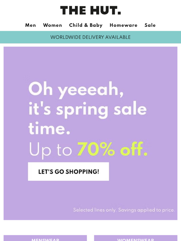 Spring into sale